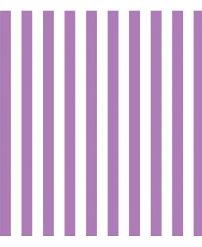 Papel de Parede Infantil Listrado em Roxo e Branco - Kids 13