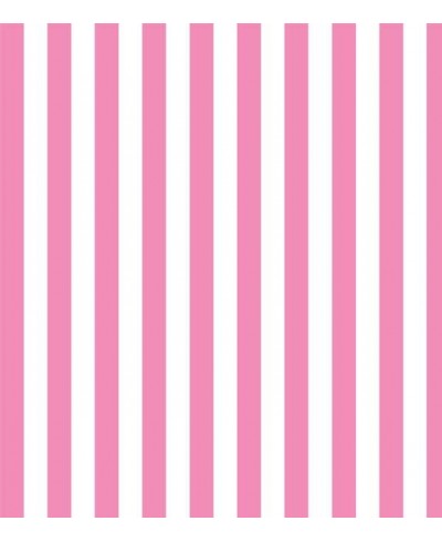 Papel de Parede Infantil Listrado em Rosa e Branco - Kids 14