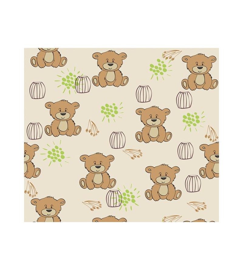 Papel de Parede Ursinho Fofinho Bebê