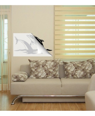 Adesivo de parede com tema golfinhos