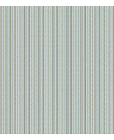 Papel de parede com listras em tons de cinza e azul claro - Infantil 18