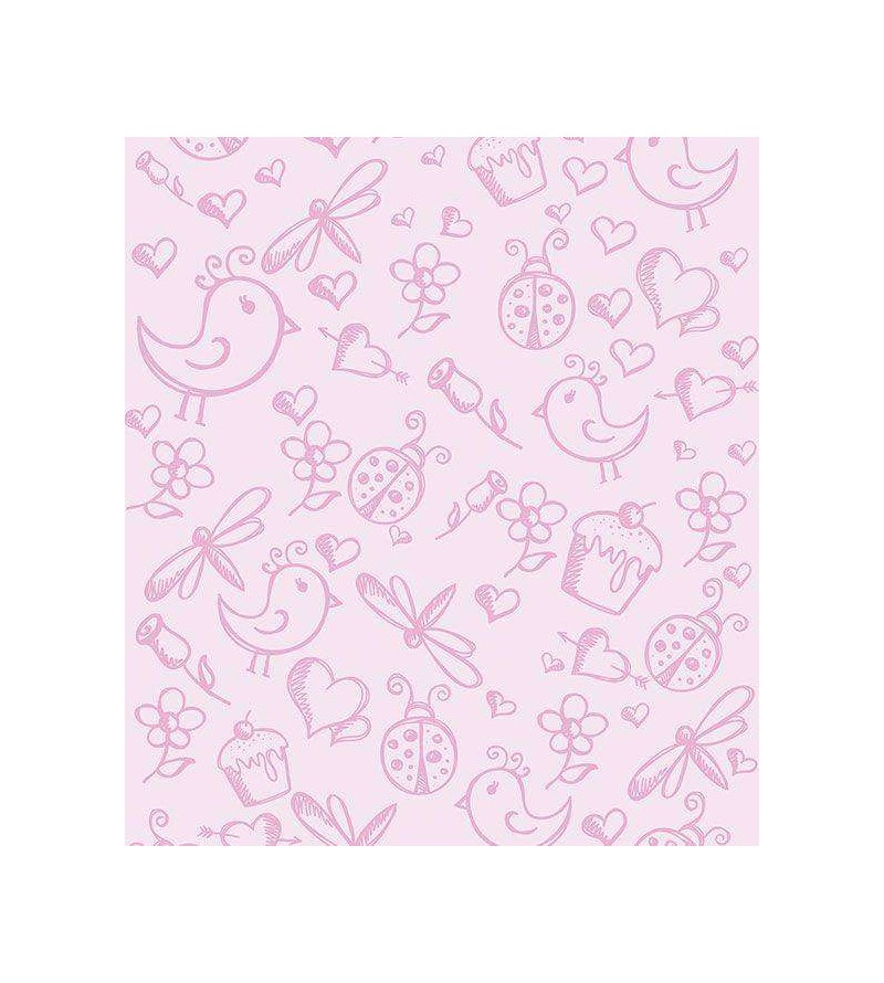 Papel de parede em tons de lilás - Infantil 91