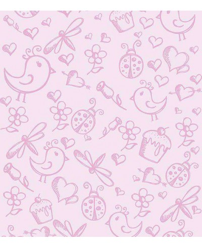 Papel de parede em tons de lilás - Infantil 91