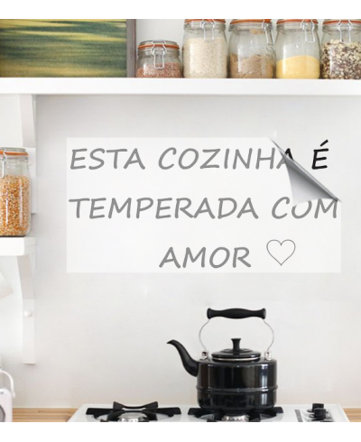 Adesivo de cozinha com frase - Cozinha 12