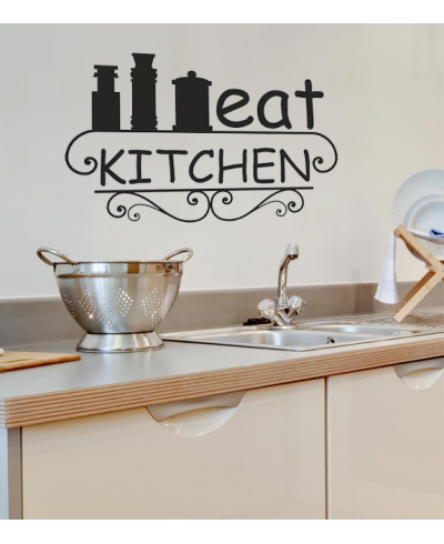 Adesivo de cozinha mandala eat kitchen - Cozinha 20