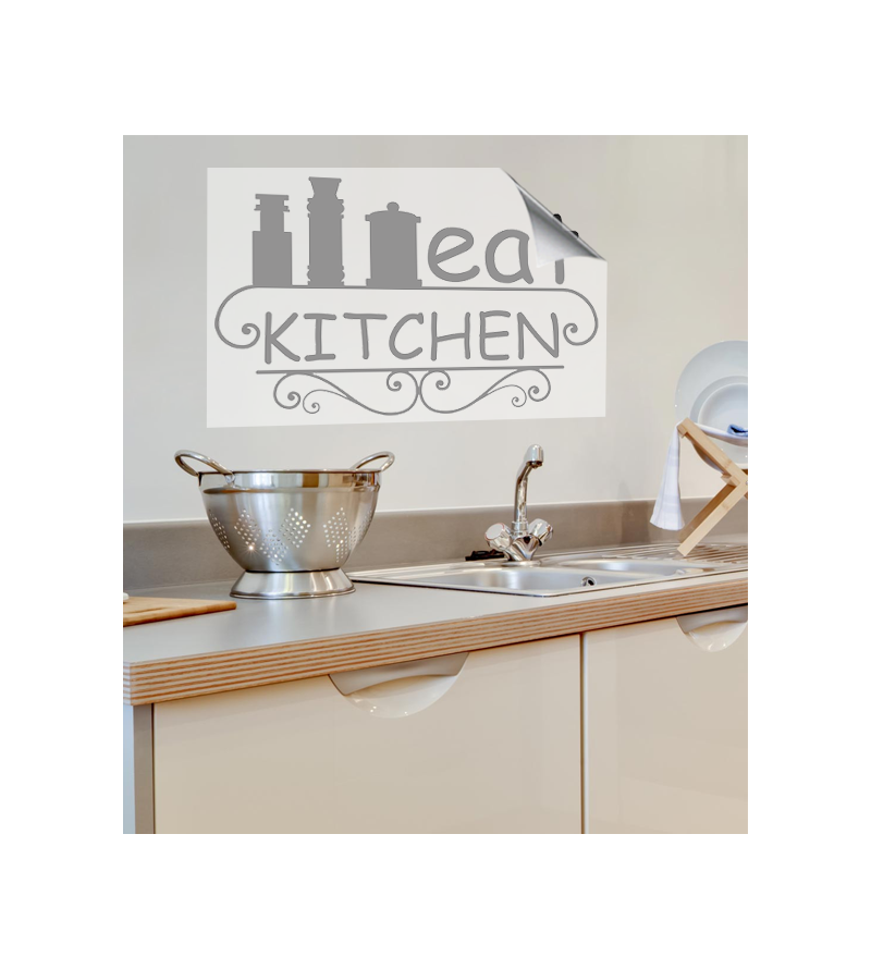 Adesivo de cozinha mandala eat kitchen - Cozinha 20