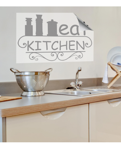 Adesivo de cozinha mandala eat kitchen - Cozinha 20