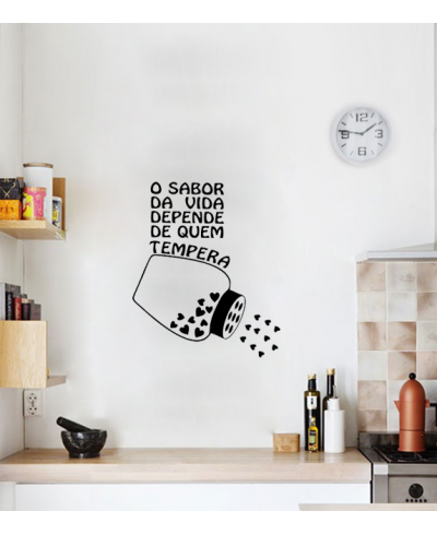 Adesivo de cozinha tempero coração - Cozinha 21