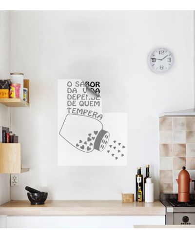 Adesivo de cozinha tempero coração - Cozinha 21