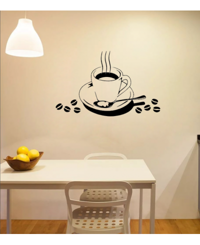 Adesivo de cozinha Xícara com Grãos de Café - Cozinha 34