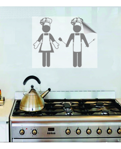 Adesivo de cozinha Casal mestre - Cozinha 36