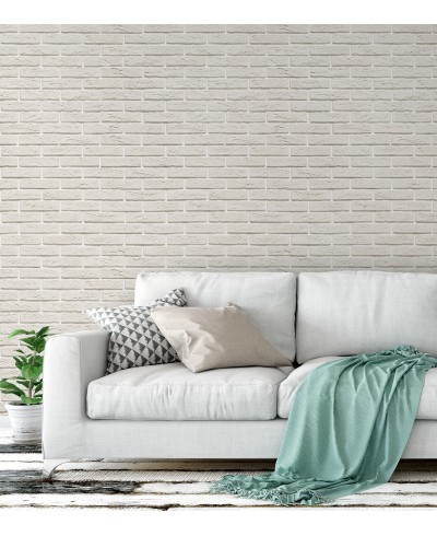 Papel de Parede Tijolos Em Tons De Bege