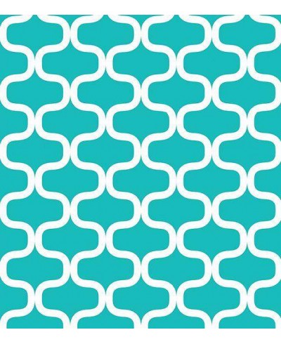 Papel de parede em tons azul turquesa - Geométrico 21