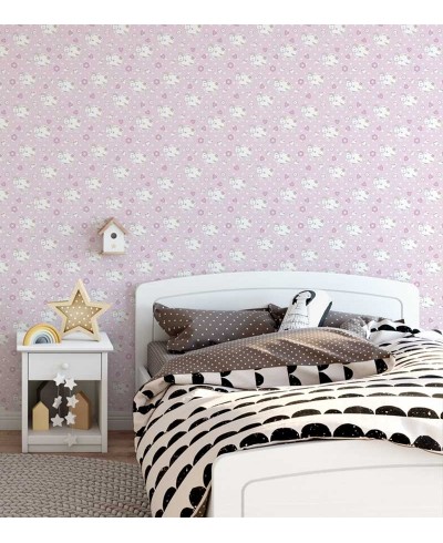 Papel de Parede Bebê Carneirinhos Rosa