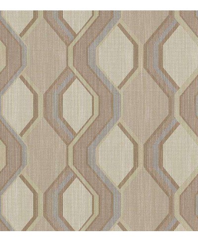 Papel de parede em tons marrom, nude e cinza - Geométrico 35