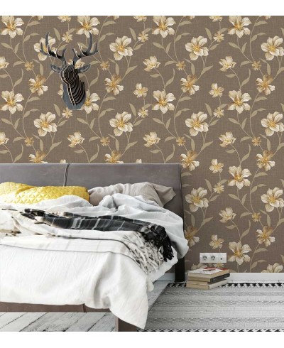 Papel de parede em tons marrom e bege - Dream 17