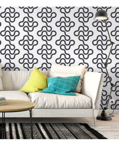 Papel de parede branco com detalhes preto