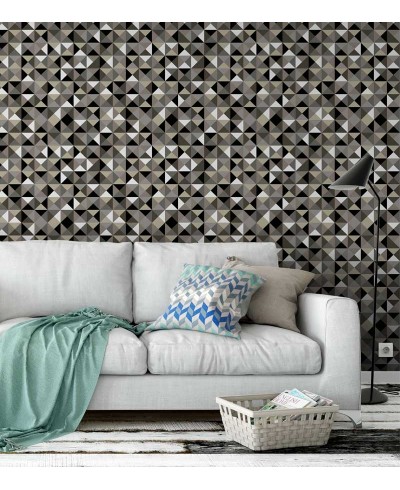 Papel de parede em tons cinzentos - Geométrico 40