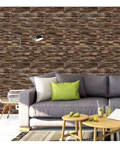 Papel de parede estilo pedras canjiquinhas em tons variados de marrom e bege - Textura 15