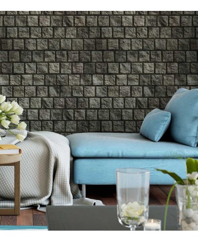 Papel de parede em tons cinza com detalhes creme - Textura 70