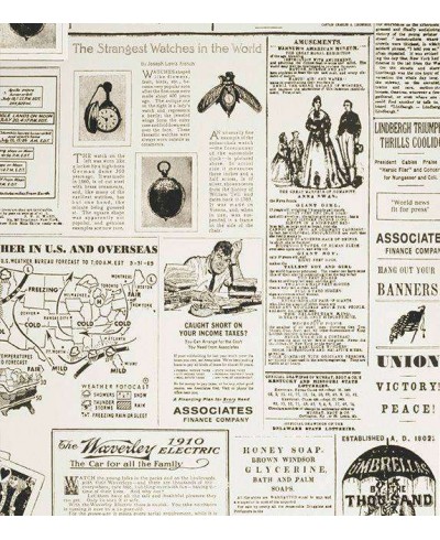 Papel de parede modelo jornal envelhecido, com escritas e desenhos em tons de cinza - Jornal 10