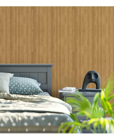 Papel de parede estilo madeira com predominância de tons laranja - Madeira 13