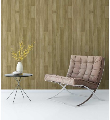 Papel de parede estilo madeira em tons de verde e bege - Madeira 23