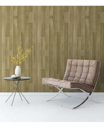 Papel de parede estilo madeira em tons de verde e bege - Madeira 23