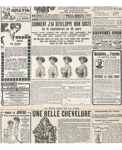 Papel de parede modelo jornal envelhecido, com escritas e desenhos pretos - Jornal 12