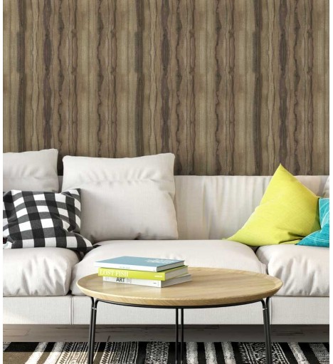 Papel de Parede Madeira Rústica em Tons em Marrom Escuro - Madeira 90