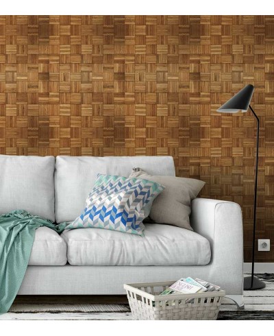 Papel de parede estilo madeira tons marrom e bege - Madeira 162