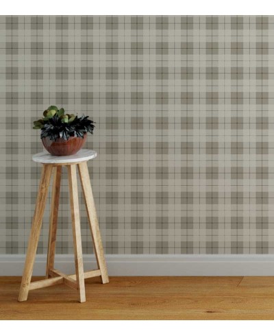 Papel de parede xadrez em tons marrom e bege - Xadrez 43