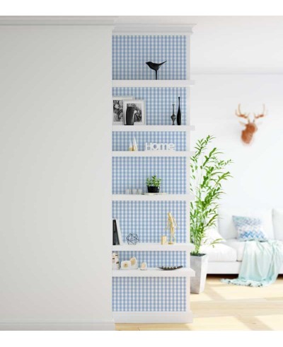 Papel de parede xadrez em tons azuis - Xadrez 45