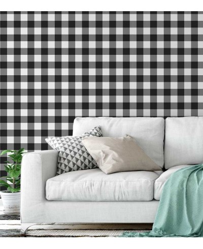 Papel de parede xadrez nas cores cinza, branco e preto - Xadrez 46