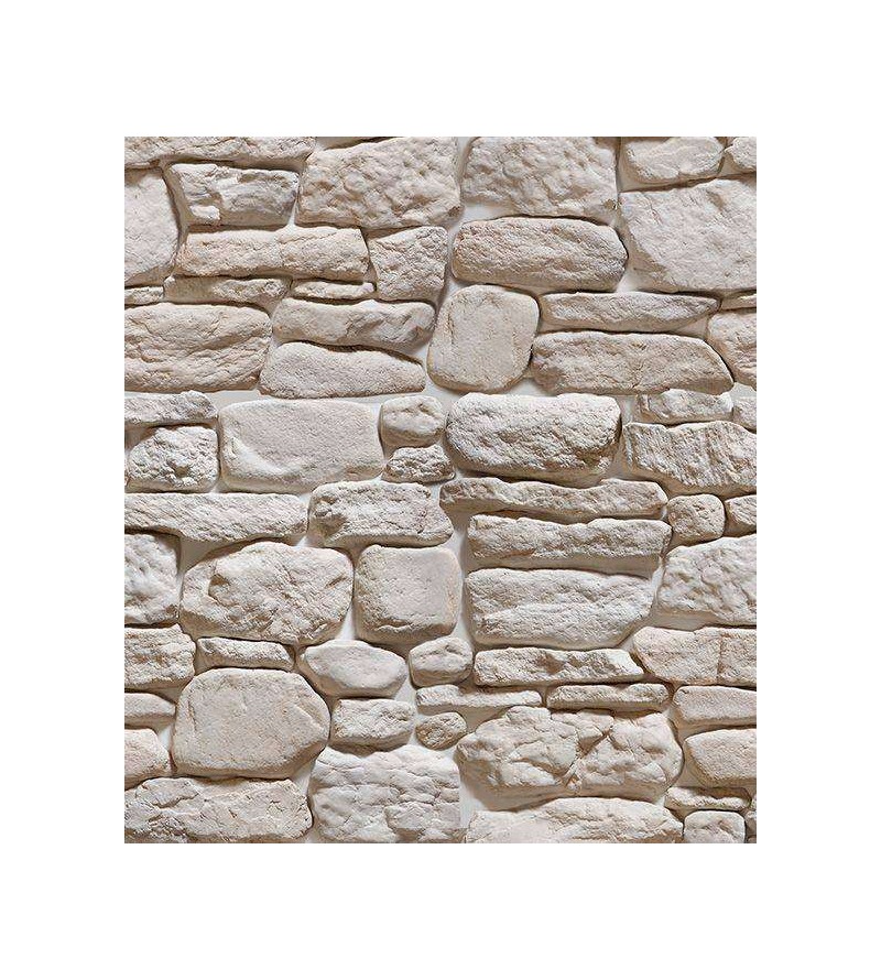 Papel de parede modelo pedras variadas em tons de cinza claro e alguns detalhes em preto - Textura 21