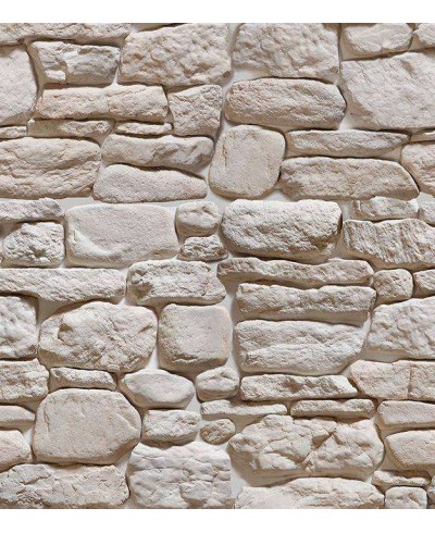 Papel de parede modelo pedras variadas em tons de cinza claro e alguns detalhes em preto - Textura 21