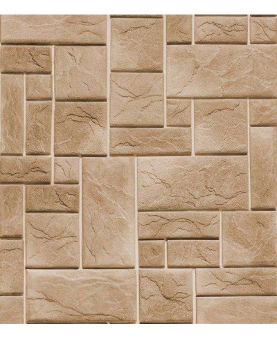 Papel de parede estilo azulejo de diversos tamanhos, em vários tons de marrom e bege - Textura 26