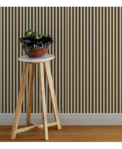 Papel de parede com listras brancas e marrom - Listrado 88