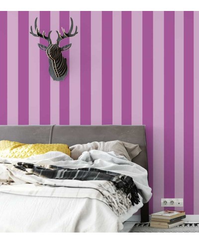 Papel de parede listrado em tons de rosa - Listrado 1020