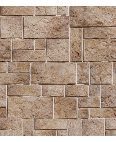 Papel de parede estilo azulejo rustico em tons de marrom e bege, com detalhes na cor cinza - Textura 33