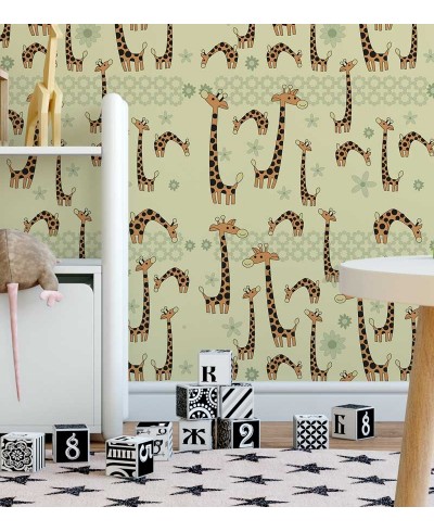 Papel de parede em tons de nude, laranja, cinza e preto - Infantil 74