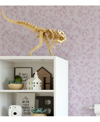 Papel de parede em tons de lilás - Infantil 91