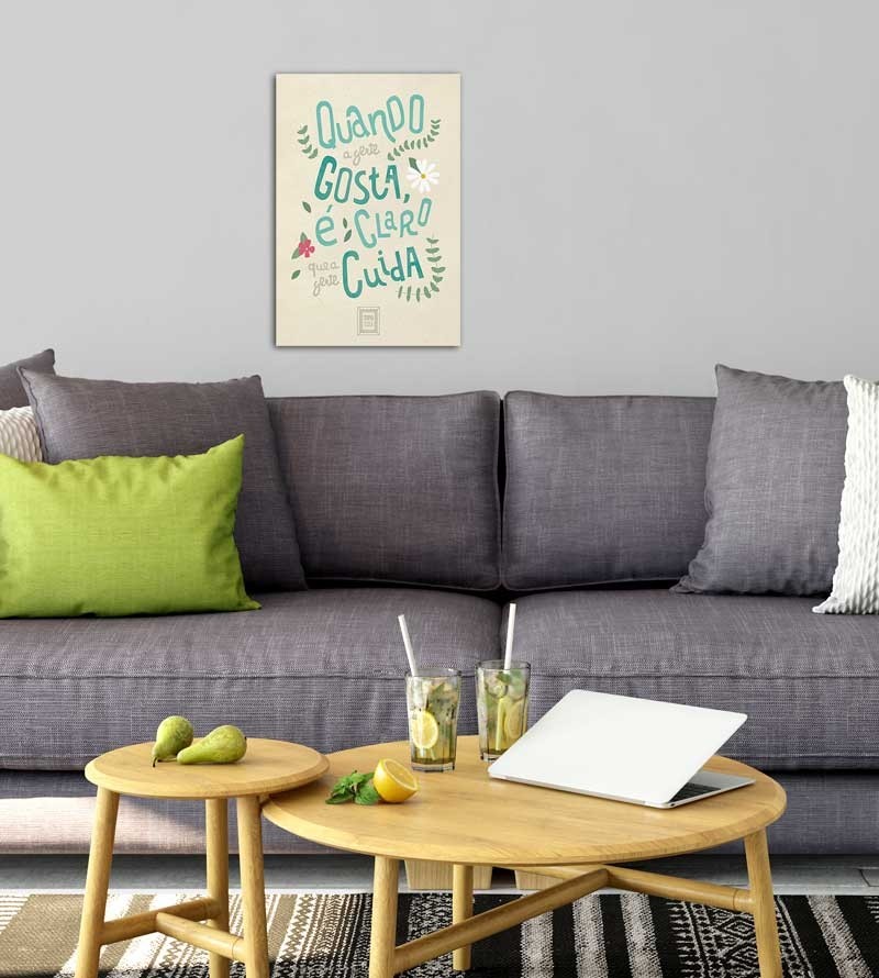 Poster decorativo Quando a gente gosta