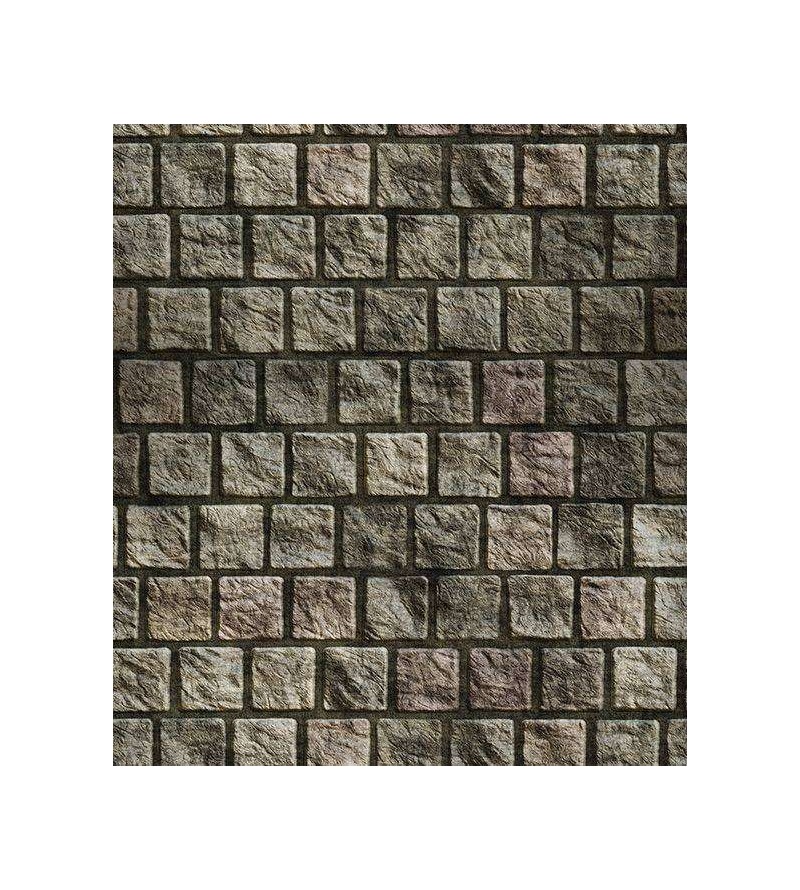 Papel de parede em tons cinza com detalhes creme - Textura 70