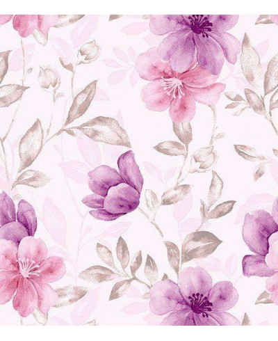Papel de parede em tons rosa, roxo e cinza - Dream 31