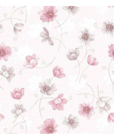 Papel de parede em tons rosa e cinza - Dream 57