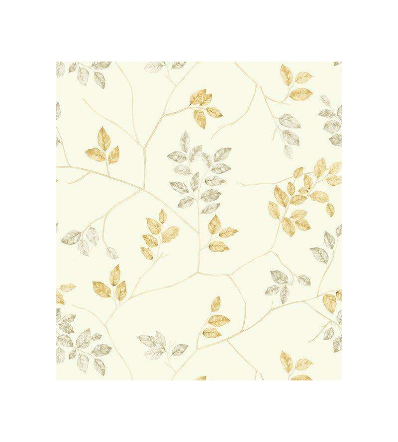 Papel de parede em tons amarelo e cinza - Dream 59