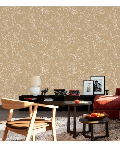 Papel de parede em tons nude e branco