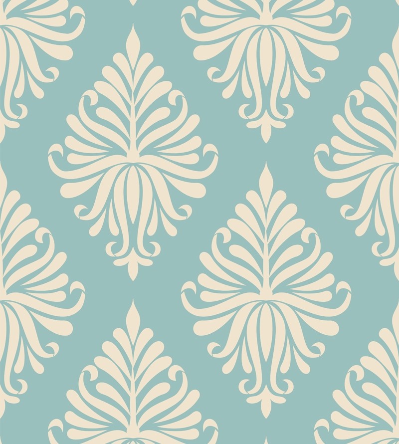 Papel de parede com Fundo Verde com detalhes em tons de Bege