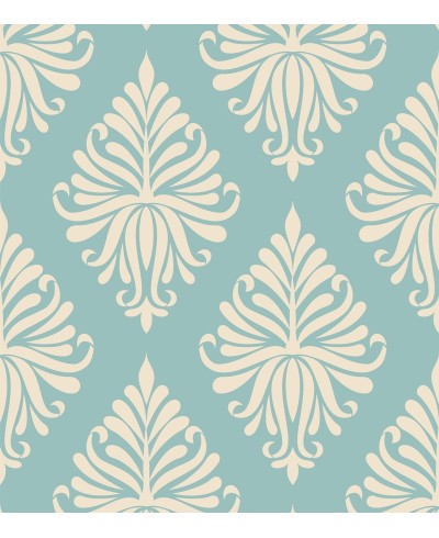 Papel de parede com Fundo Verde com detalhes em tons de Bege